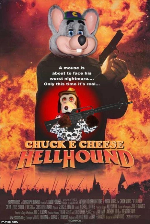 image tagged in chuck norris,chuck e cheese,action movies,mashup,dog,spoof | made w/ Imgflip meme maker