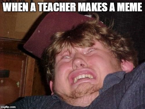 WTF Meme | WHEN A TEACHER MAKES A MEME | image tagged in memes,wtf | made w/ Imgflip meme maker