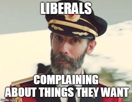 Captain Obvious | LIBERALS COMPLAINING ABOUT THINGS THEY WANT | image tagged in captain obvious | made w/ Imgflip meme maker