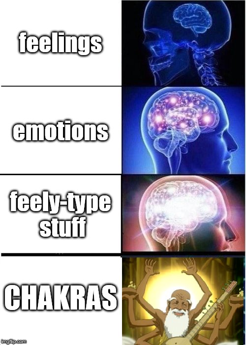 Expanding Brain Meme | feelings; emotions; feely-type stuff; CHAKRAS | image tagged in memes,expanding brain | made w/ Imgflip meme maker