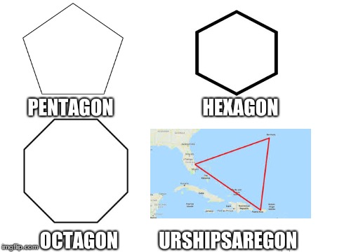 Blank White Template | PENTAGON                        HEXAGON; OCTAGON           URSHIPSAREGON | image tagged in blank white template | made w/ Imgflip meme maker