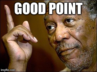 This Morgan Freeman | GOOD POINT | image tagged in this morgan freeman | made w/ Imgflip meme maker
