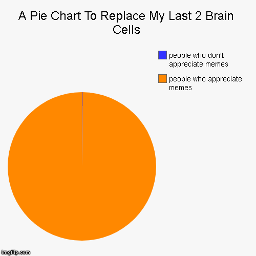A Pie Chart To Replace My Last 2 Brain Cells | people who appreciate memes, people who don't appreciate memes | image tagged in funny,pie charts | made w/ Imgflip chart maker