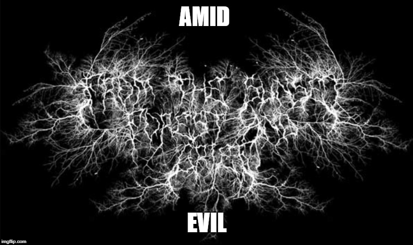 Black metal logo  | AMID; EVIL | image tagged in black metal logo | made w/ Imgflip meme maker