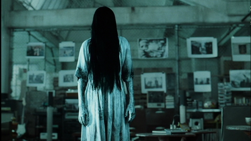 High Quality long hair horror movie tv dark photo Blank Meme Template