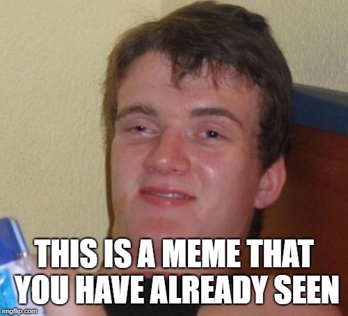10 Guy | THIS IS A MEME THAT YOU HAVE ALREADY SEEN | image tagged in memes,10 guy | made w/ Imgflip meme maker