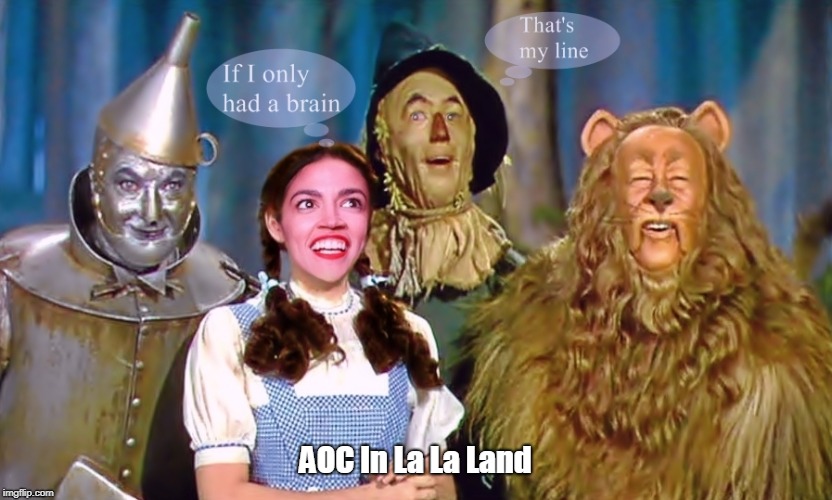 AOC In La La Land | AOC In La La Land | image tagged in aoc in la la land | made w/ Imgflip meme maker