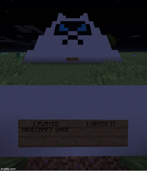 Is this what my life has come to? | image tagged in grumpy cat,minecraft | made w/ Imgflip meme maker