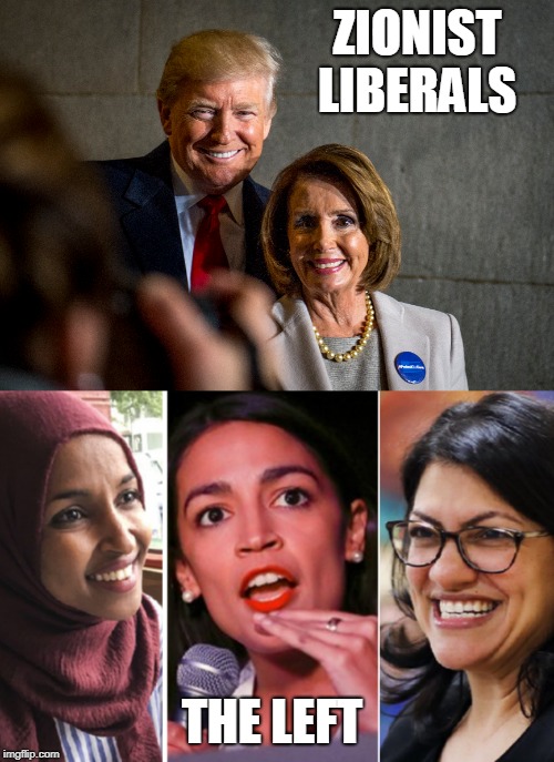 the right loves israhell more than america  | ZIONIST LIBERALS; THE LEFT | image tagged in donald trump,nancy pelosi | made w/ Imgflip meme maker