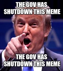 Trump Trademark | THE GOV HAS SHUTDOWN THIS MEME; THE GOV HAS SHUTDOWN THIS MEME | image tagged in trump trademark | made w/ Imgflip meme maker