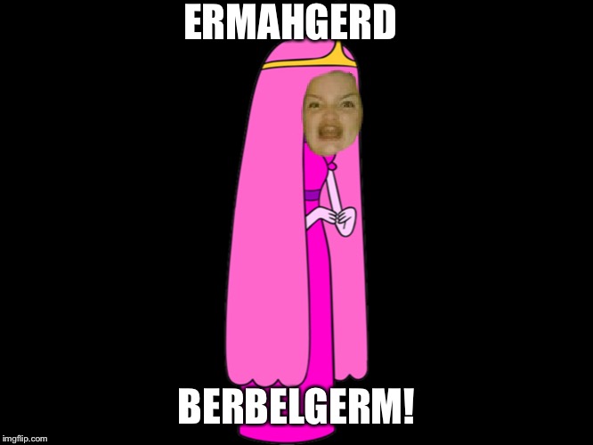 Erdverter Term! | ERMAHGERD; BERBELGERM! | image tagged in ermahgerd,adventure time,princess bubblegum | made w/ Imgflip meme maker