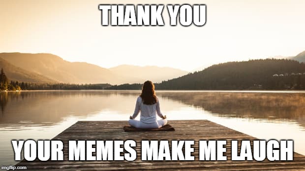 THANK YOU YOUR MEMES MAKE ME LAUGH | made w/ Imgflip meme maker