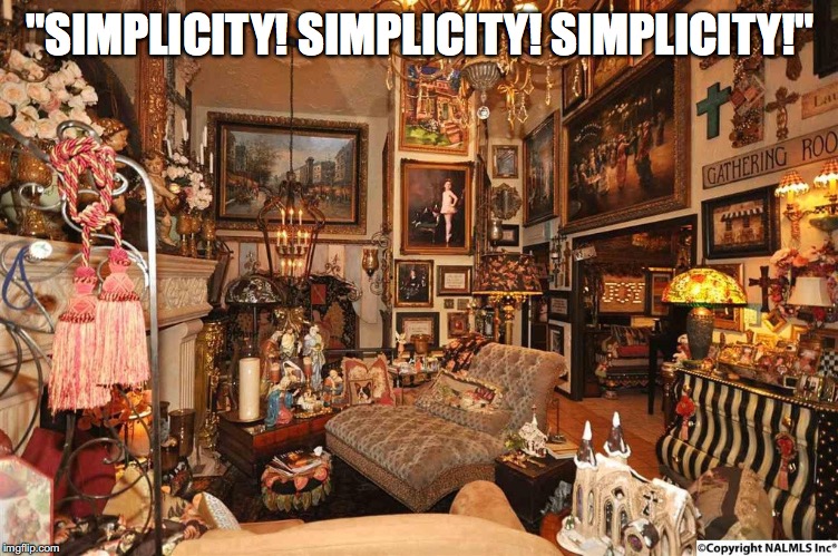 "SIMPLICITY! SIMPLICITY! SIMPLICITY!" | image tagged in henry david thoreau | made w/ Imgflip meme maker