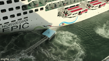Coming In Hot Cruise Ship Crashes Into Two Mooring