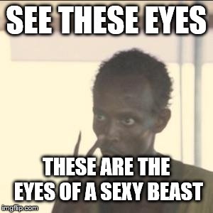 Look At Me | SEE THESE EYES; THESE ARE THE EYES OF A SEXY BEAST | image tagged in memes,look at me | made w/ Imgflip meme maker