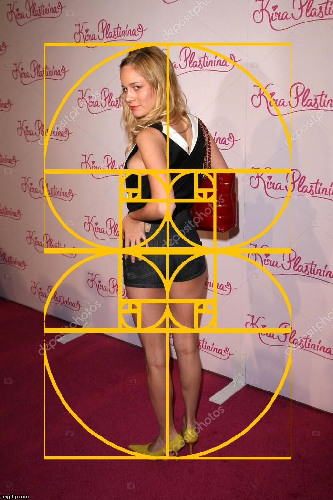 Quad Golden Ratios | image tagged in bri larson,the golden ratio,the human body,geometry,mathematics,visibility | made w/ Imgflip meme maker