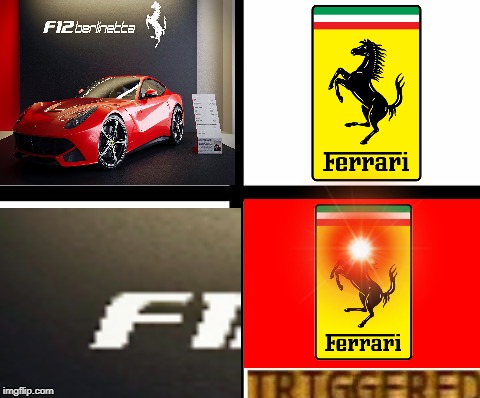 Ferrari Triggered Meme | image tagged in triggered template,cars,ferrari | made w/ Imgflip meme maker