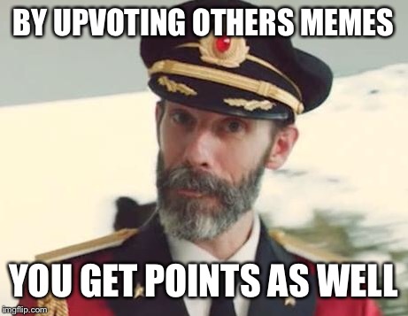 Captain Obvious | BY UPVOTING OTHERS MEMES; YOU GET POINTS AS WELL | image tagged in captain obvious | made w/ Imgflip meme maker