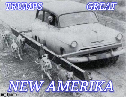 Ain't it great?  | TRUMPS                   GREAT; NEW AMERIKA | image tagged in politics,donald trump,trump russia collusion | made w/ Imgflip meme maker