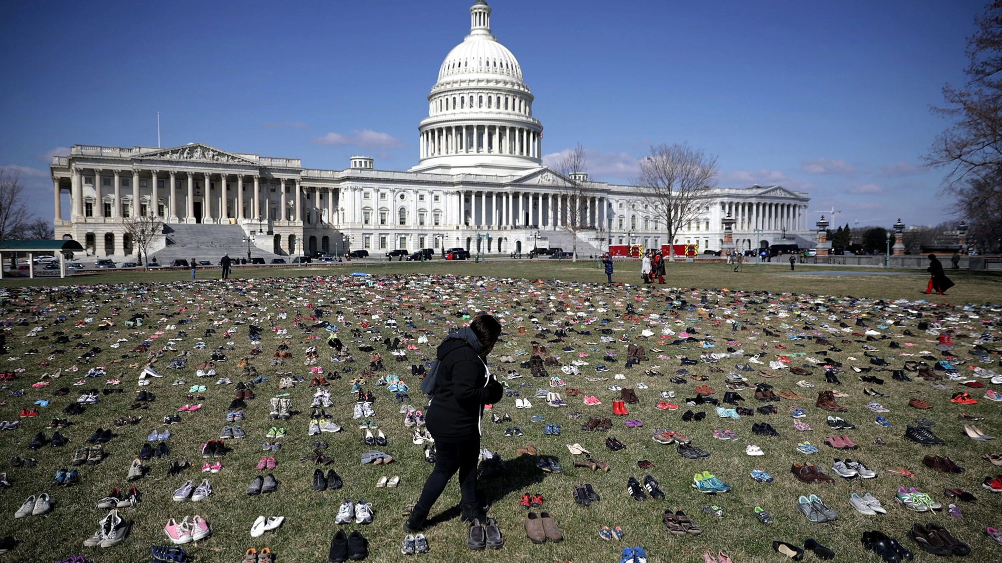 US Capitol child gun violence shoes Blank Meme Template