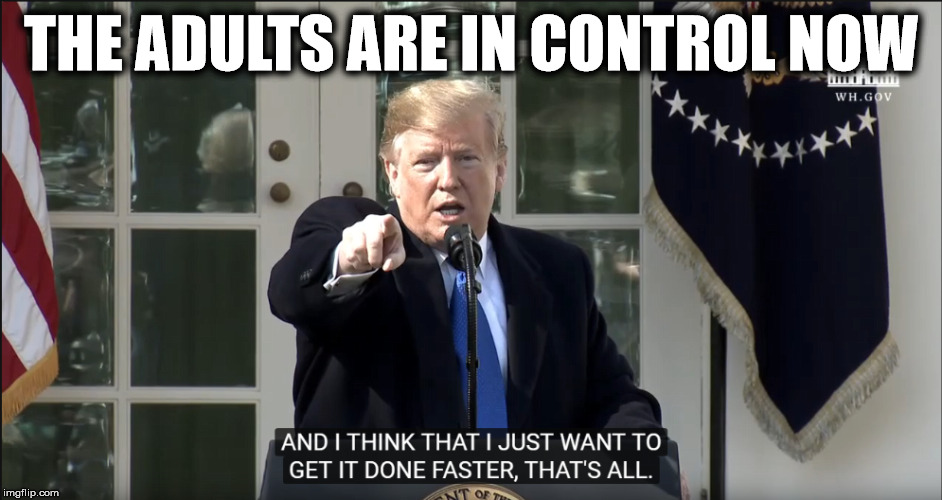THE ADULTS ARE IN CONTROL NOW | made w/ Imgflip meme maker