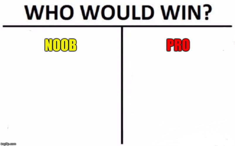 Who Would Win? | NOOB; PRO | image tagged in memes,who would win | made w/ Imgflip meme maker