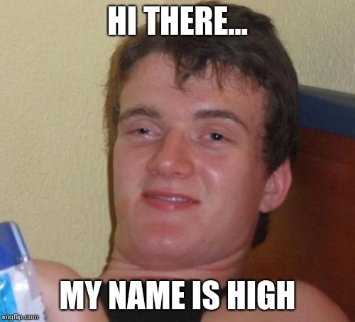 10 Guy | HI THERE... MY NAME IS HIGH | image tagged in memes,10 guy | made w/ Imgflip meme maker