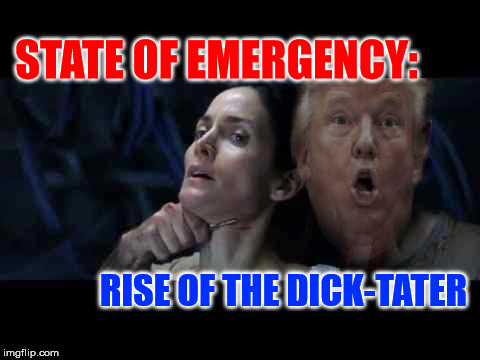 Mexico Isn't Paying | STATE OF EMERGENCY:; RISE OF THE DICK-TATER | image tagged in memes,funny,donald trump,politics,hostages,epic fail | made w/ Imgflip meme maker