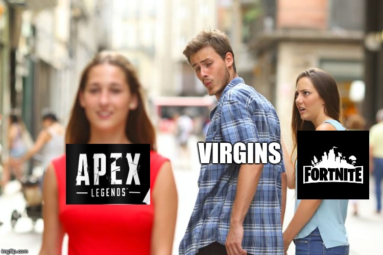 Distracted Boyfriend | VIRGINS | image tagged in memes,distracted boyfriend | made w/ Imgflip meme maker