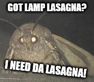 GOT LAMP LASAGNA? I NEED DA LASAGNA! | image tagged in lamp | made w/ Imgflip meme maker