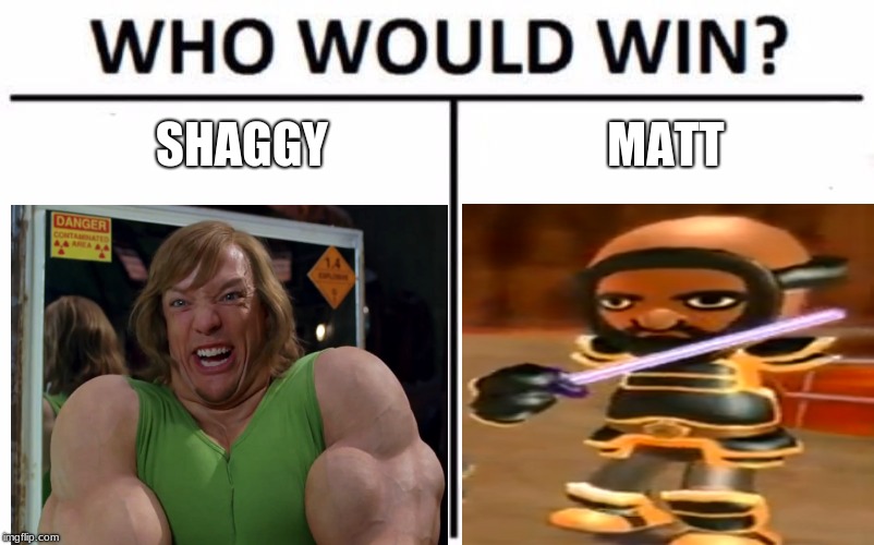 Who Would Win? | SHAGGY; MATT | image tagged in memes,who would win | made w/ Imgflip meme maker