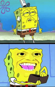 High Quality Spongebob money Blank Meme Template