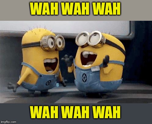 Excited Minions Meme | WAH WAH WAH WAH WAH WAH | image tagged in memes,excited minions | made w/ Imgflip meme maker