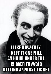 I LIKE HOW THEY KEPT IT ONE MILE AN HOUR UNDER THE 15 OVER TO AVOID GETTING A WORSE TICKET | made w/ Imgflip meme maker