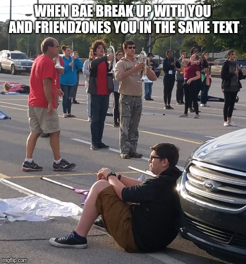 Really | WHEN BAE BREAK UP WITH YOU AND FRIENDZONES YOU IN THE SAME TEXT | image tagged in funny | made w/ Imgflip meme maker