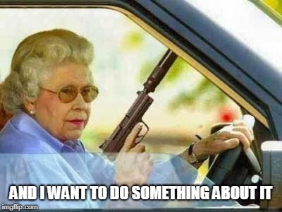 Angry Grandmother | AND I WANT TO DO SOMETHING ABOUT IT | image tagged in angry grandmother | made w/ Imgflip meme maker