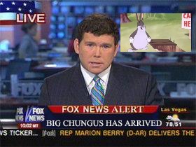 Fox news alert | BIG CHUNGUS HAS ARRIVED | image tagged in fox news alert | made w/ Imgflip meme maker