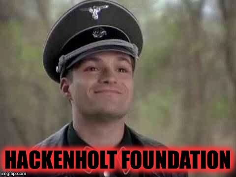 grammar nazi | HACKENHOLT FOUNDATION | image tagged in grammar nazi | made w/ Imgflip meme maker