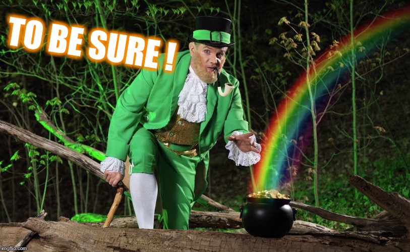 Straight Leprechaun | TO BE SURE ! | image tagged in straight leprechaun | made w/ Imgflip meme maker