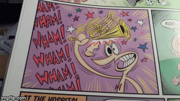 Trumpet WHAM! | image tagged in gifs,mad magazine | made w/ Imgflip video-to-gif maker