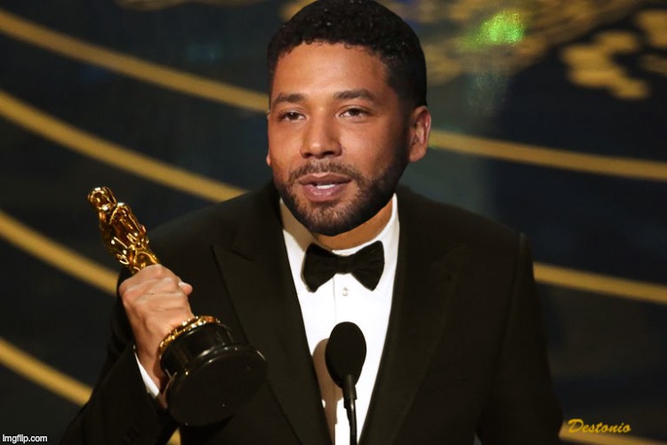 image tagged in jussie smollett,lol,oscars,current events | made w/ Imgflip meme maker