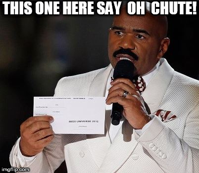 THIS ONE HERE SAY  OH  CHUTE! | made w/ Imgflip meme maker