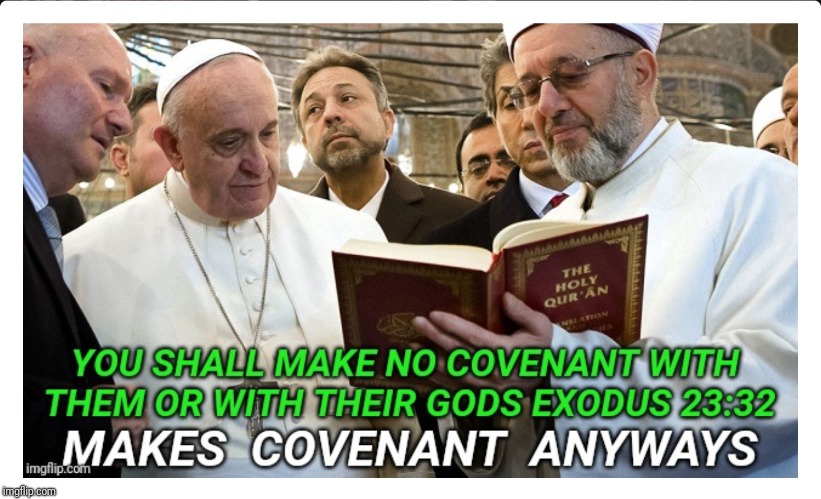 Catholislam | . | image tagged in islam,catholicism,pope | made w/ Imgflip meme maker