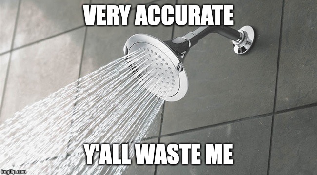 Shower Thoughts | VERY ACCURATE Y'ALL WASTE ME | image tagged in shower thoughts | made w/ Imgflip meme maker