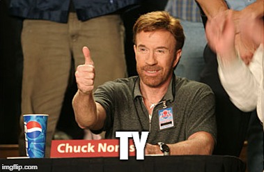 Chuck Norris Approves Meme | TY | image tagged in memes,chuck norris approves,chuck norris | made w/ Imgflip meme maker