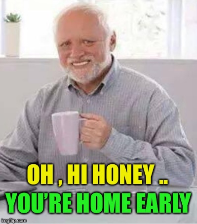 OH , HI HONEY .. YOU’RE HOME EARLY | made w/ Imgflip meme maker