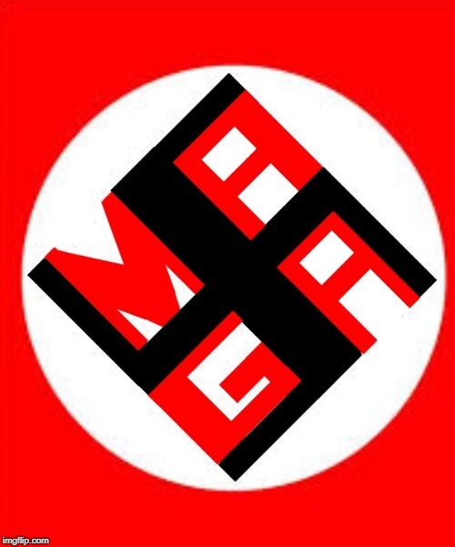 MAGA SWASTIKA | image tagged in maga,trump,nazi | made w/ Imgflip meme maker
