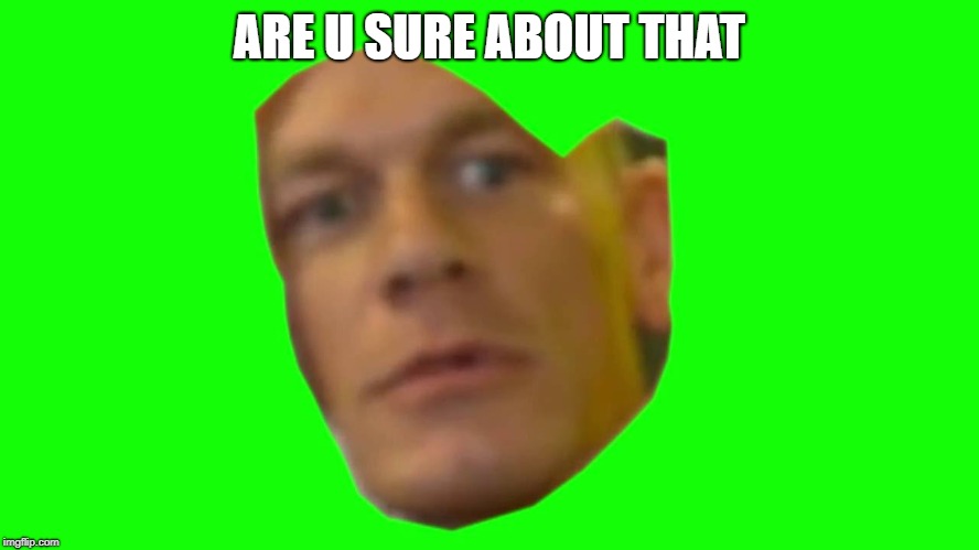 Are you sure about that? (Cena) | ARE U SURE ABOUT THAT | image tagged in are you sure about that cena | made w/ Imgflip meme maker