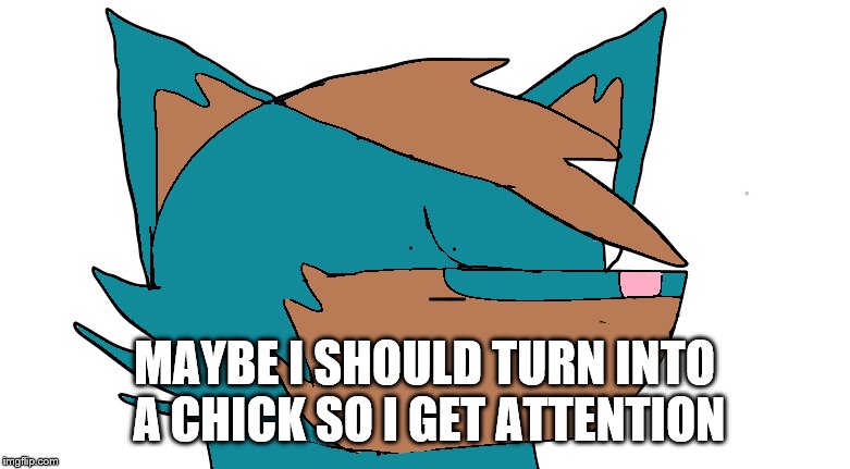 MAYBE I SHOULD TURN INTO A CHICK SO I GET ATTENTION | made w/ Imgflip meme maker