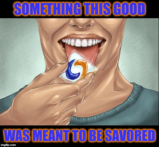 SOMETHING THIS GOOD WAS MEANT TO BE SAVORED | made w/ Imgflip meme maker